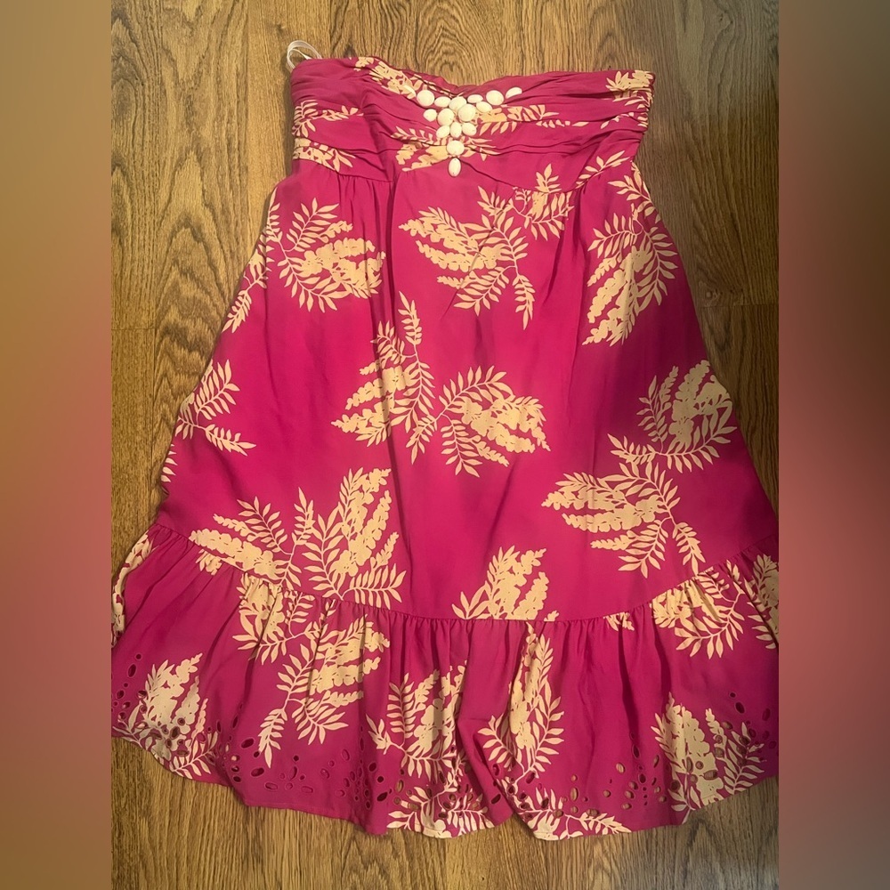 Shoshanna pink vibrant silk luxe dress colorblock 10 flowy romantic dainty chic